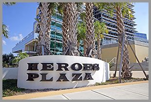 Front Entrance of Heroes Plaza